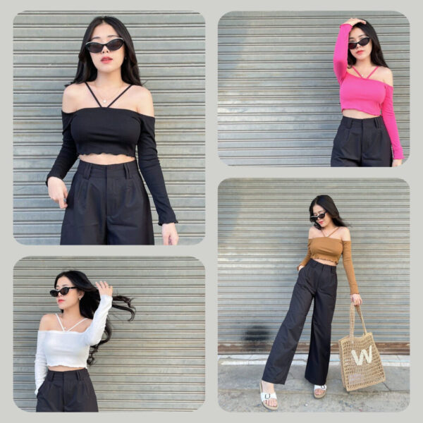 Off Shoulder Crop Top